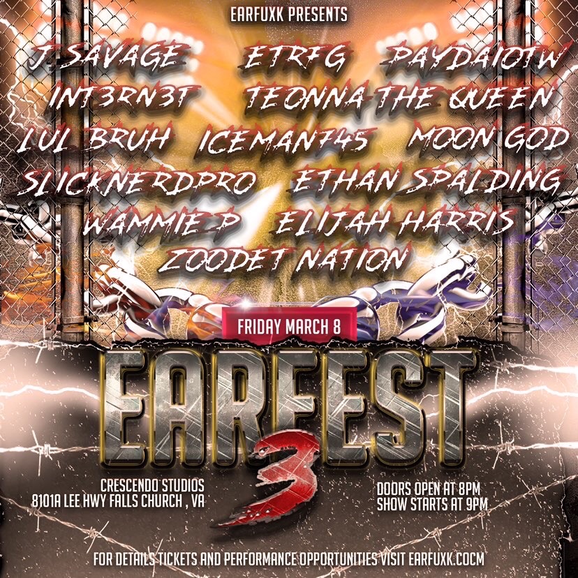March 8 catch me perform live @ Earfest 3